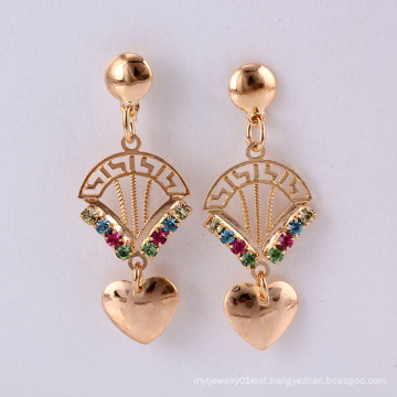 24723 Wholesale customized jewelry Muslim style sector shaped drop earrings for women